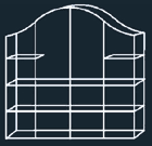 Luxus Sammler Vitrine Crystal, 24 K vergoldet, 50 x 53 x 12 cm